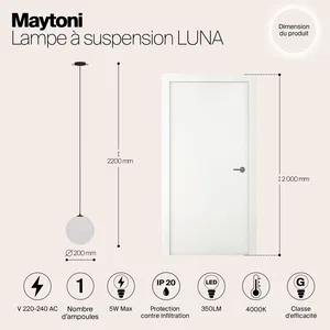 Подвесной светильник Maytoni P039PL-5W4K-20INS-B