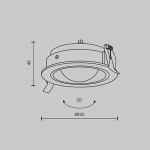 Встраиваемый светильник Technical DL105-12W3K-W