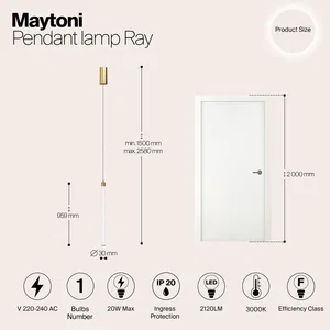 Подвесной светильник Maytoni P022PL-L20G3K