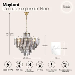 Подвесной светильник Maytoni DIA200PL-08G