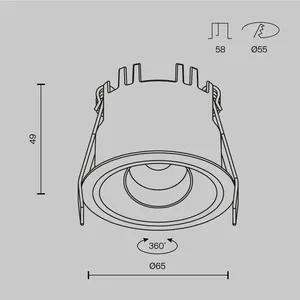 Встраиваемый светильник Technical DL128-10W3K-B