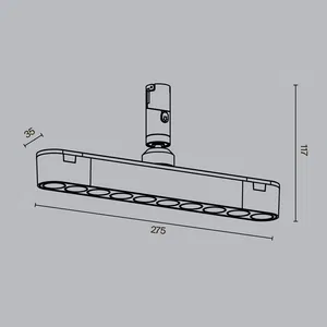 Трековый светильник Technical TR203-1-10W3K-S-B