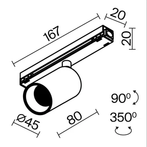 Уличный трековый светильник Outdoor O-TR02-1-S-8WB4K