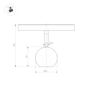 Светильник MAG-ORIENT-ORB-R60-10W Warm3000 (BK, 35 deg, 48V) (Arlight, IP20 Металл, 5 лет)