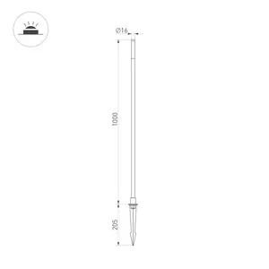 Светильник KT-CANNA-L1000-1W Warm3000 (DG, 110 deg, 24V) (Arlight, IP65 Металл, 3 года)