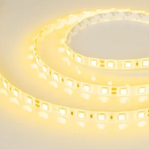 Лента RTW 2-5000SE 24V Yellow 2x (5060, 300 LED, LUX) (Arlight, 14.4 Вт/м, IP65)