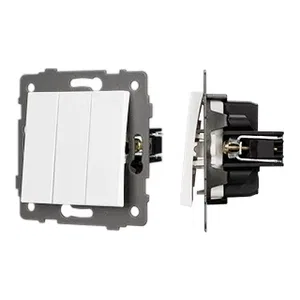 Механизм выключателя трехклавишный непроходной SWT-MK03-PL-WH-V (250V, 10A) (Arlight, -)