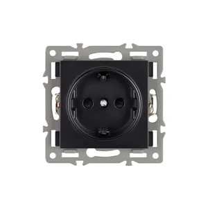 Механизм электрической розетки SCT-MEU1-PL-BK (250V, 16A) (Arlight, -)