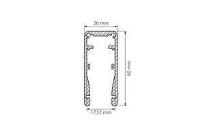 Профиль ALU-HANDRAIL-2000 FOR GLASS 17.5 (Arlight, Алюминий)