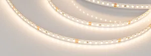 Лента RT-A128-8mm 24V Warm2700 (10 W/m, IP20, 5m) (Arlight, высок.эфф.150 лм/Вт)