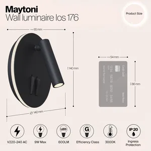 Настенный светильник (бра) Maytoni C176-WL-01-6W-B