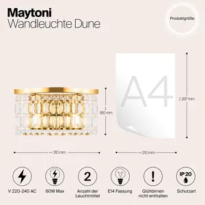 Настенный светильник (бра) Maytoni DIA005WL-02G