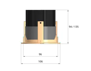 Gömme armatürler 6063 MOD80-IN (RAL9003/24deg — 30-40W/5090)