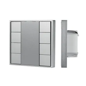 INTELLIGENT ARLIGHT Кнопочная панель DALI-201-23-8K-D2-IN Silver (BUS, Frame) (IARL, IP20 Металл, 3 года)