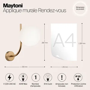 Настенный светильник (бра) Maytoni MOD109WL-01BS