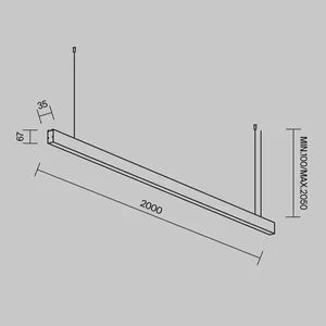 Линейный светильник Technical LL312040