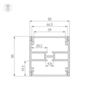 Профиль LINE-5050-DUAL-2000 ANOD (Arlight, Алюминий)