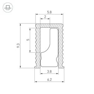 Профиль SL-MINI-6-H9-2000 ANOD BLACK (Arlight, Алюминий)