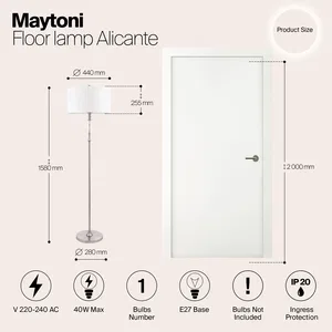 Напольный светильник (торшер) Maytoni MOD014FL-01N