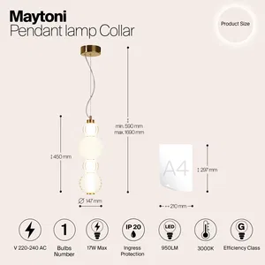 Подвесной светильник Maytoni P069PL-L17G3K