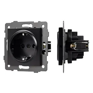 Механизм электрической розетки SCT-MEU1-PL-BK-V (250V, 16A) (Arlight, -)