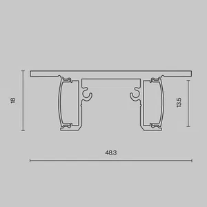 Профиль Led Strip ALM-1848-S-2M