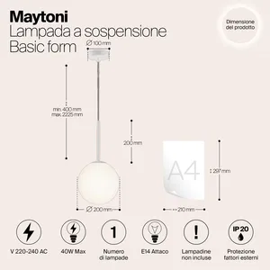 Подвесной светильник Maytoni MOD321PL-01W1