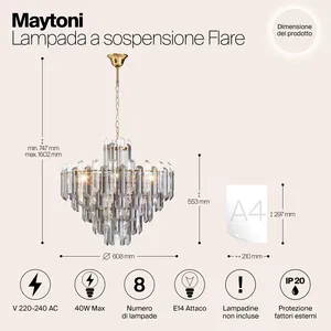 Подвесной светильник Maytoni DIA200PL-08G