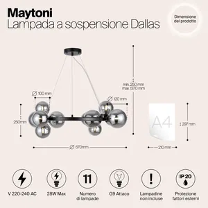 Подвесной светильник Maytoni MOD545PL-11B