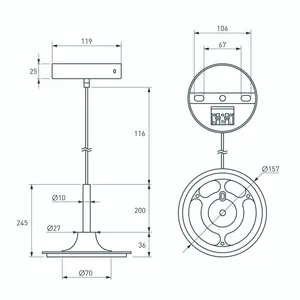Подвес SPX-HANG-R150-L1400 (WH) (Arlight, Металл)