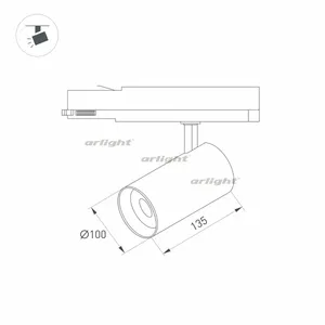 Светильник LGD-NIKA-4TR-R100-40W Warm3000 (WH, 24 deg, 230V) (Arlight, IP20 Металл, 5 лет)