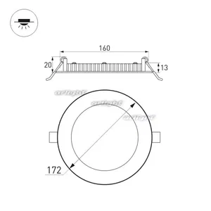 Светильник DL-172M-15W Warm White (Arlight, IP40 Металл, 3 года)