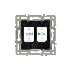 Механизм компьютерной розетки двойной SCT-MPC2-PL-BK (RJ-45, CAT6) (Arlight, -)