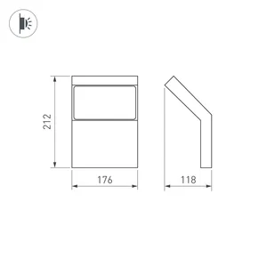 Светильник LGD-ECRAN-WALL-9W Warm3000 (GR, 108 deg, 230V) (Arlight, IP65 Металл, 3 года)