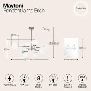 Подвесной светильник Maytoni MOD221-PL-08-N