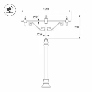 Кронштейн OXOR-SB4-2 BLACK (Arlight, Сталь)