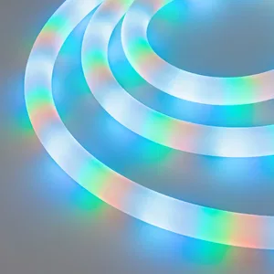 Лента герметичная SPI-MOONLIGHT-TOP-F180-D25mm 12V RGB-PX2 360deg (20 W/m, IP65, 3535, 3m, wire x1) (Arlight, Вывод прямой, 3 года)
