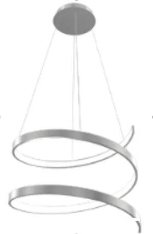 Люстра LED подвесная спираль D40CM цвет белый "ДЕТСКАЯ стиль Оптимальный" 4К
