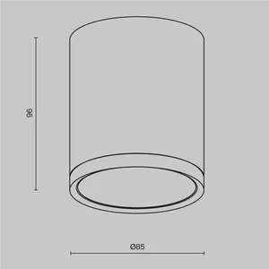 Потолочный светильник Technical C086CM-GX53-MRD-BG