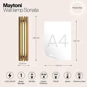 Настенный светильник (бра) Maytoni MOD410WL-L12BS3K