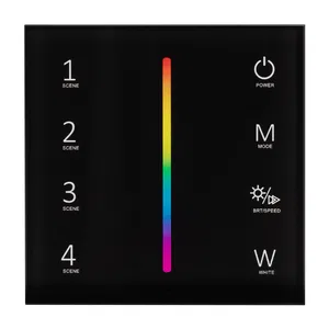 Панель SMART-P22-RGBW-G-IN Black (12-24V, 4x3A, Sens, 2.4G) (Arlight, IP20 Пластик, 5 лет)