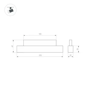 Светильник MAG-ORIENT-FLAT-L235-8W Warm3000 (BK, 80 deg, 48V, DALI) (Arlight, IP20 Металл, 5 лет)