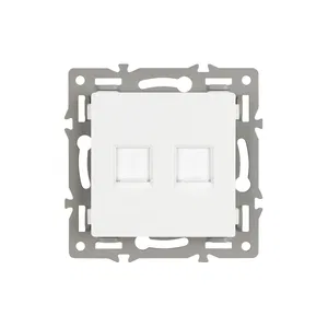 Механизм компьютерной розетки двойной SCT-MPC2-PL-WH (RJ-45, CAT6) (Arlight, -)