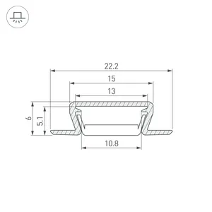 Профиль MIC-FS-2000 ANOD BLACK (Arlight, Алюминий)