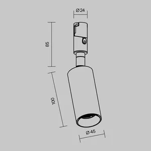 Трековый светильник Technical TR201-1-10W3K-M-B