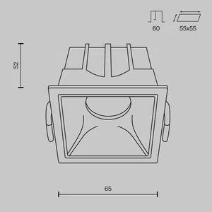 Встраиваемый светильник Technical DL043-01-10W4K-SQ-W
