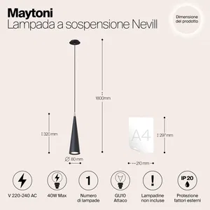 Подвесной светильник Maytoni P318PL-01B