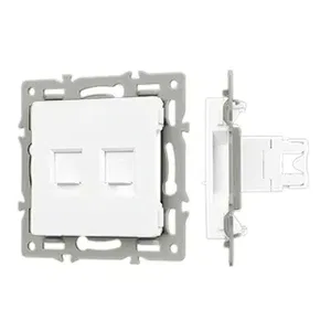 Механизм компьютерной розетки двойной SCT-MPC2-PL-WH (RJ-45, CAT6) (Arlight, -)