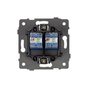 Механизм компьютерной розетки двойной SCT-MPC2-PL-GD-V (RJ-45, CAT6) (Arlight, -)