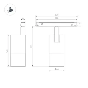 Светильник MAG-ORIENT-SPOT-ZOOM-R65-15W Day4000 (BK, 34-60 deg, 48V) (Arlight, IP20 Металл, 5 лет)